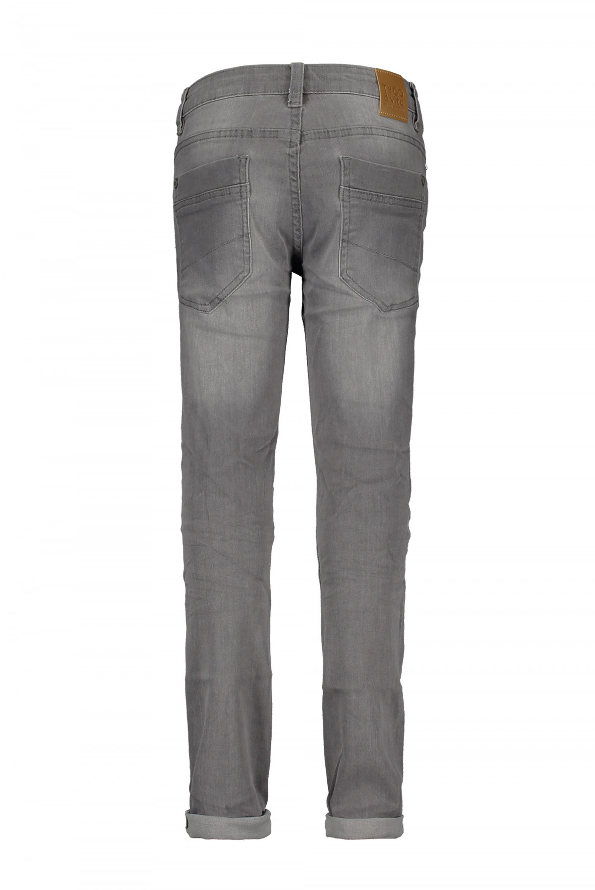Jeans gris - light grey denim - Boutique Toup'tibou - photo 7