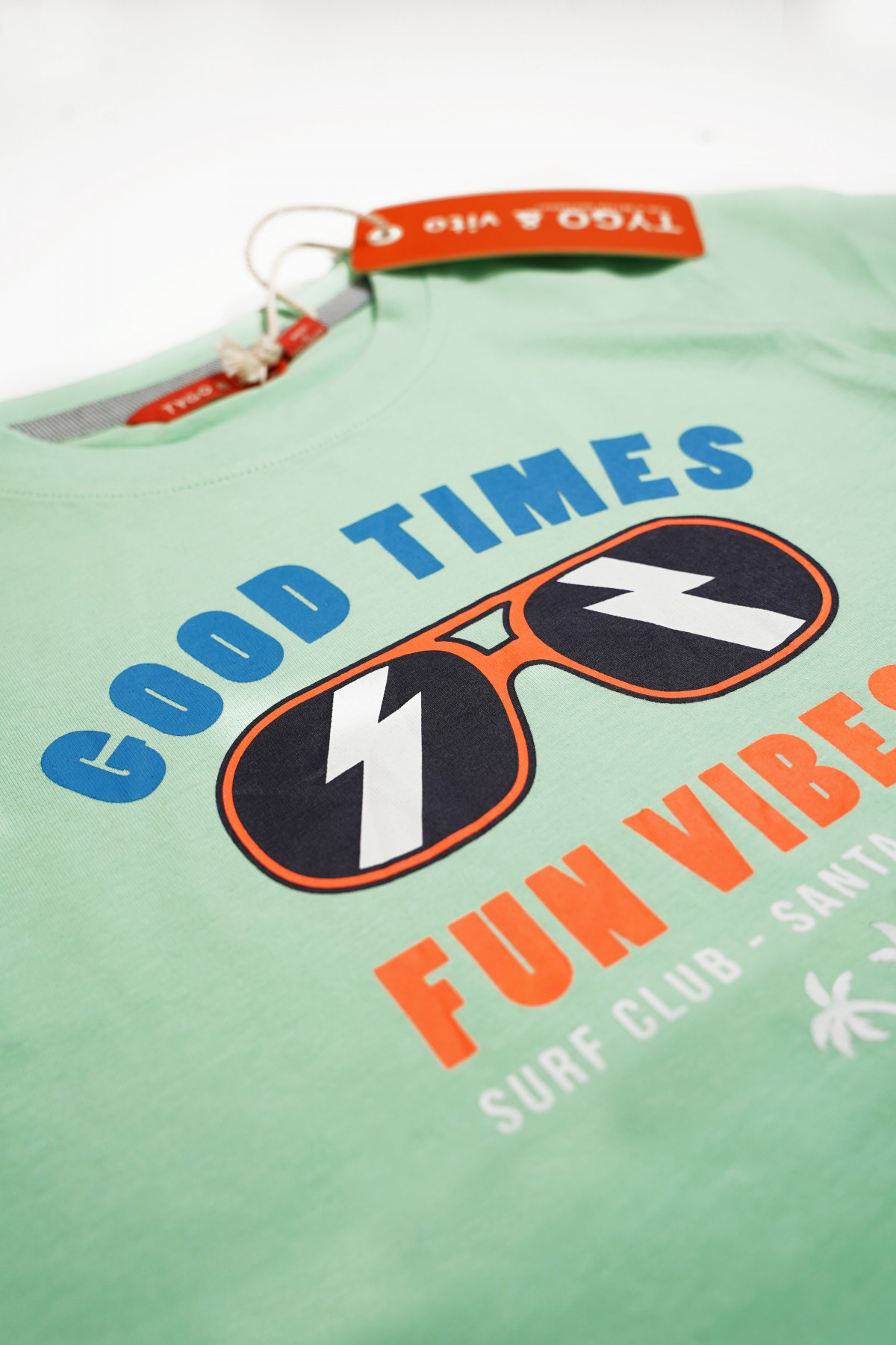 T-shirt menthe Fun Vibes - Boutique Toup'tibou - photo 7