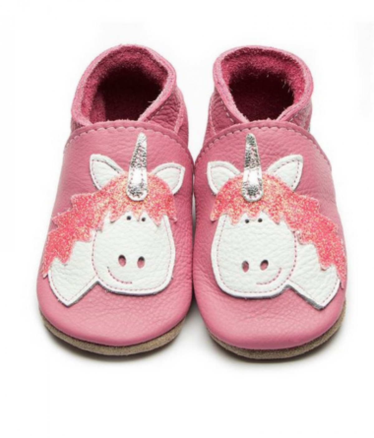 Chaussons en cuir 6-12 mois - Unicorm Rose Pink - photo 6