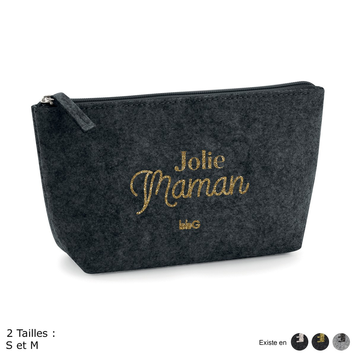 Trousse noire paillettes dorées - Jolie maman - photo 6