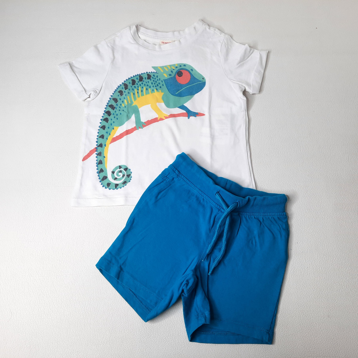 Ensemble 2pcs blanc et turquoise - Boutique Toup'tibou - photo 6