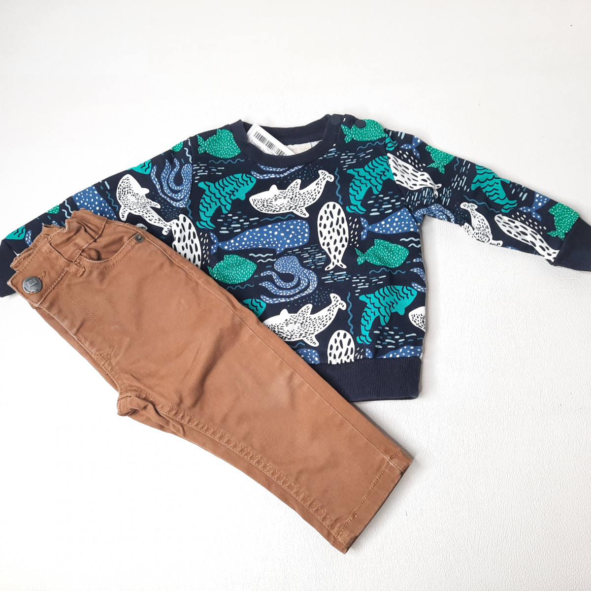 Ensemble 2pcs Sweat marine et Pantalon camel - photo 6