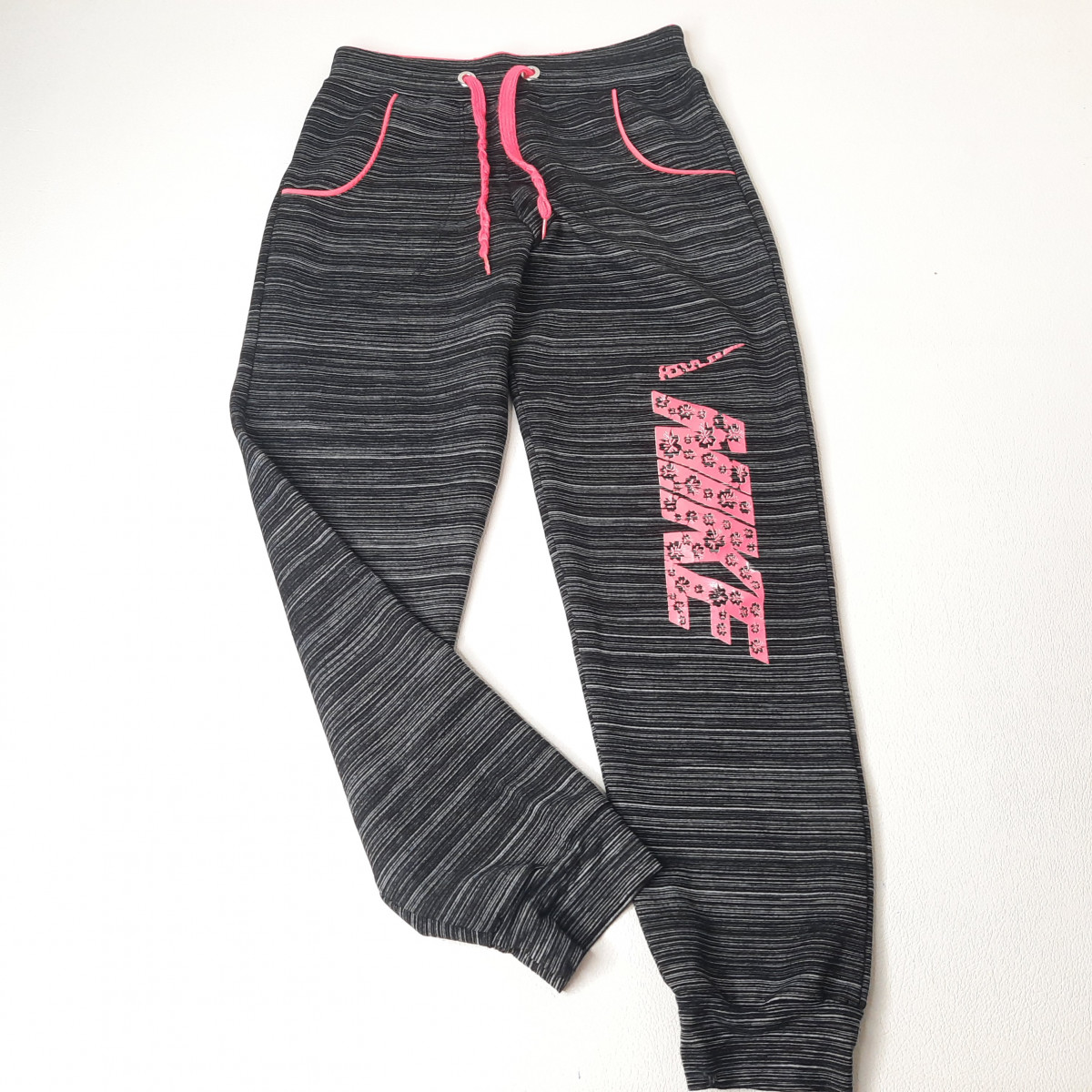 Pantalon sport noir chiné - Boutique Toup'tibou - photo 6