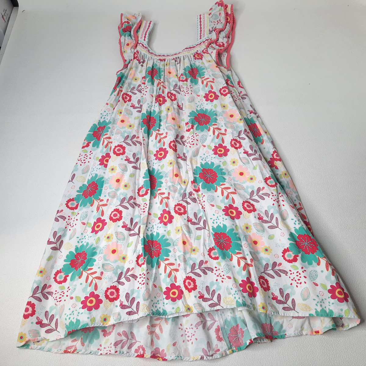 Robe blanc à motif multicolore - Boutique Toup'tibou - photo 6