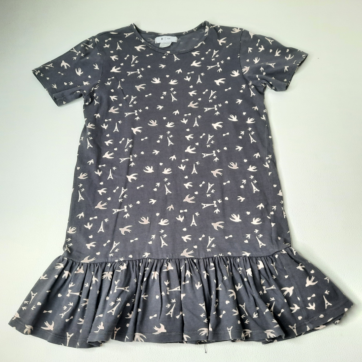 Robe anthracite à motif - Boutique Toup'tibou - photo 6