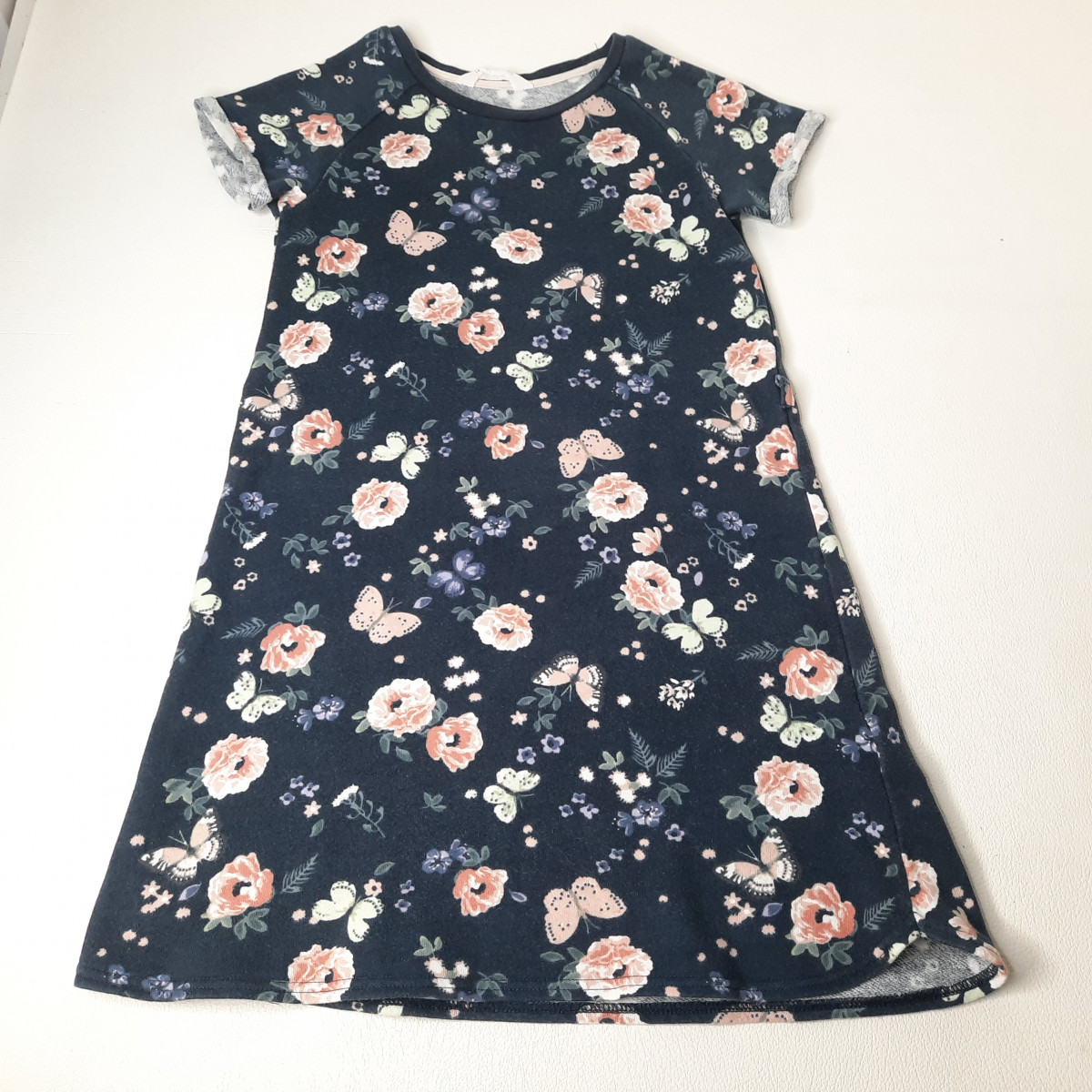 Robe marine fleuri - Boutique Toup'tibou - photo 6