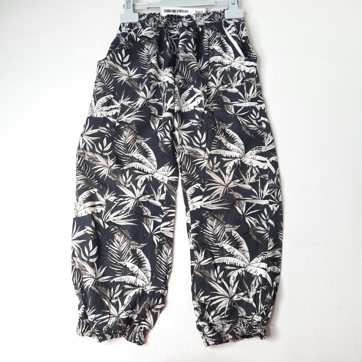 Pantalon fluide noir chamaré ecru - Boutique Toup'tibou - photo 6