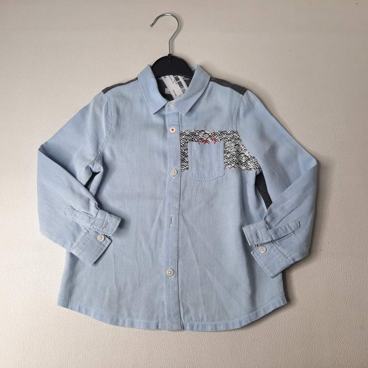 Chemise bleu ciel - Boutique Toup'tibou - photo 6