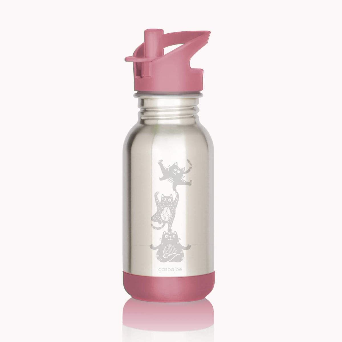 Gourde inox Loopy 400ml embout sport - Chatons rose - photo 7