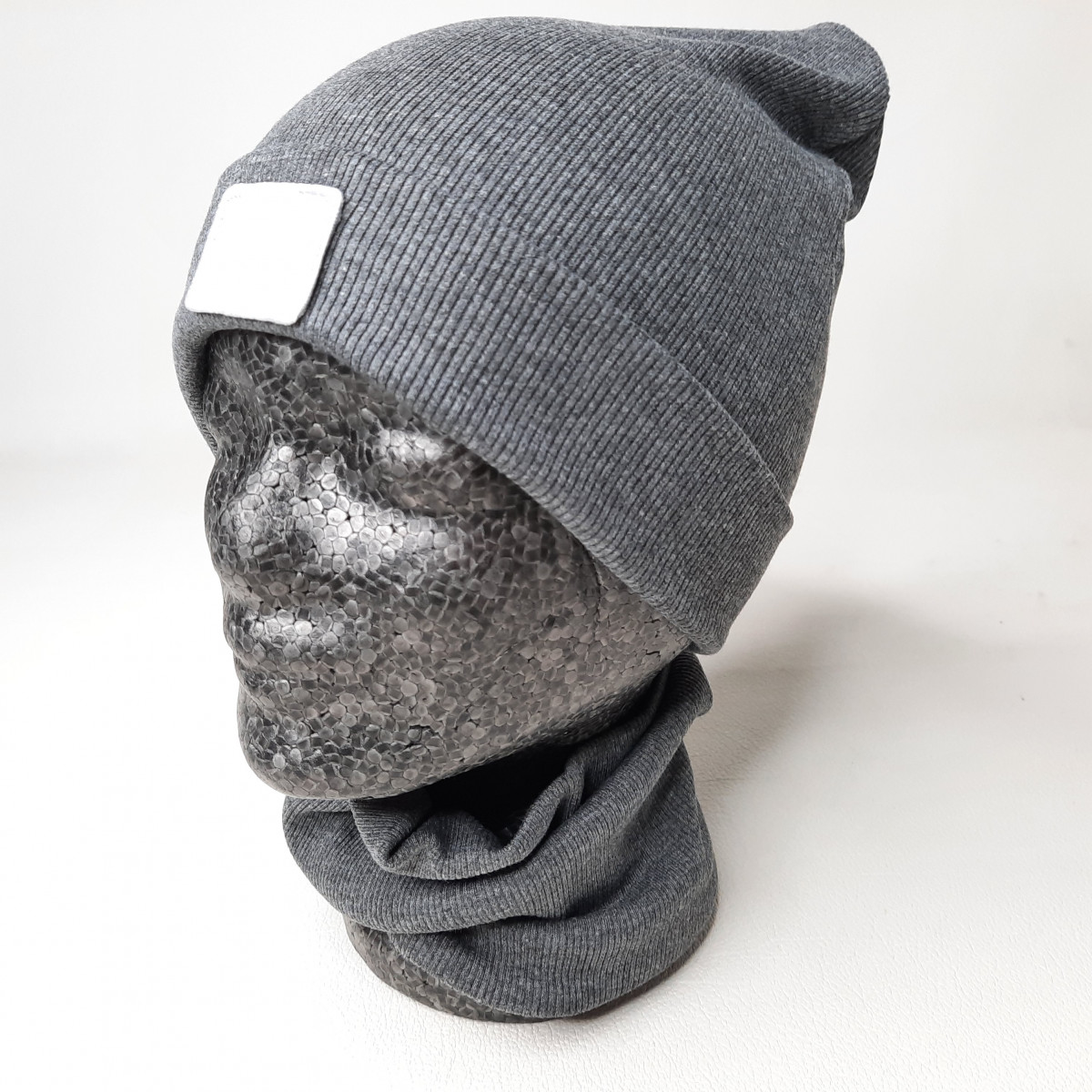 Set bonnet + col - Dark Grey Line - Boutique Toup'tibou - photo 7