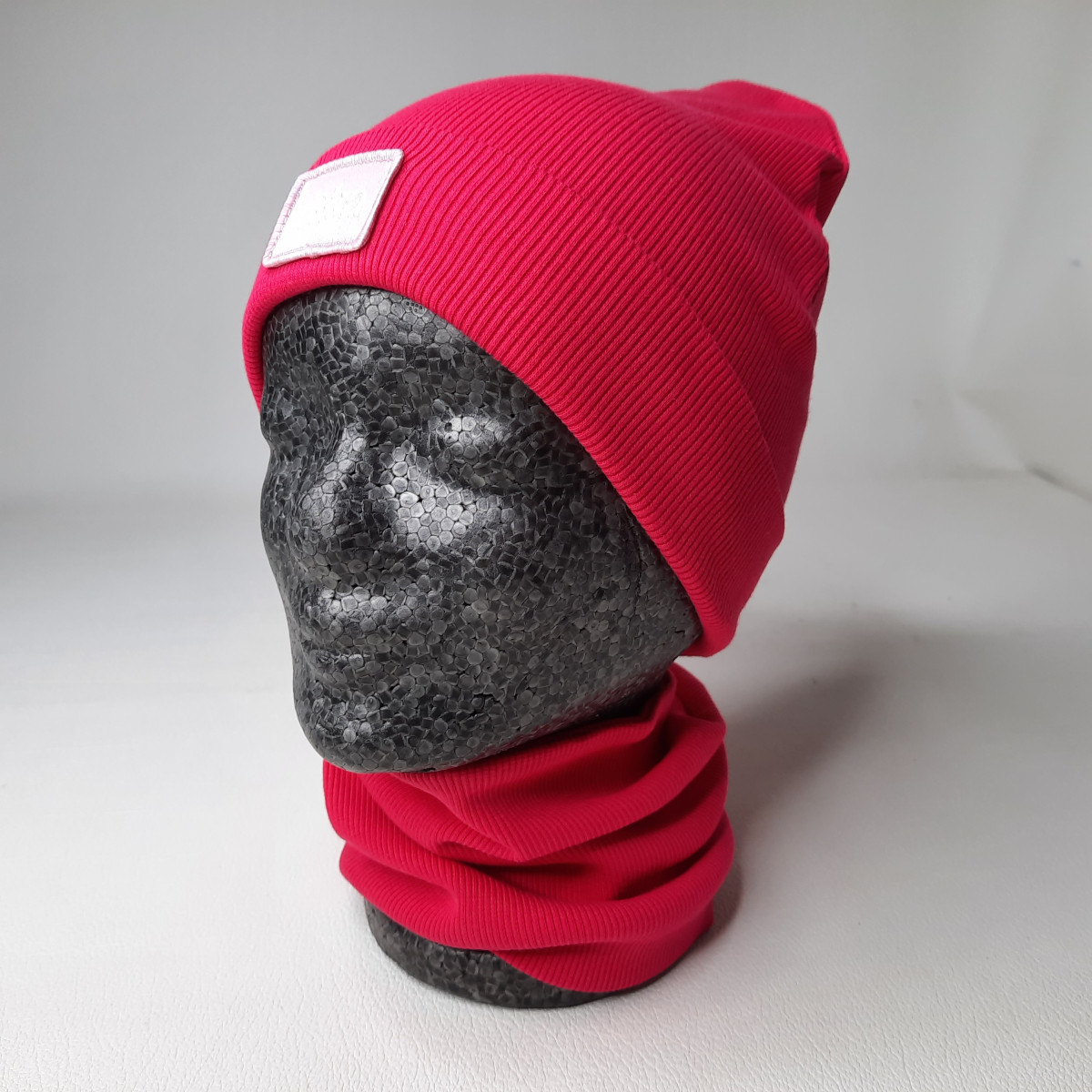 Set bonnet + col - Magenta Line - photo 7