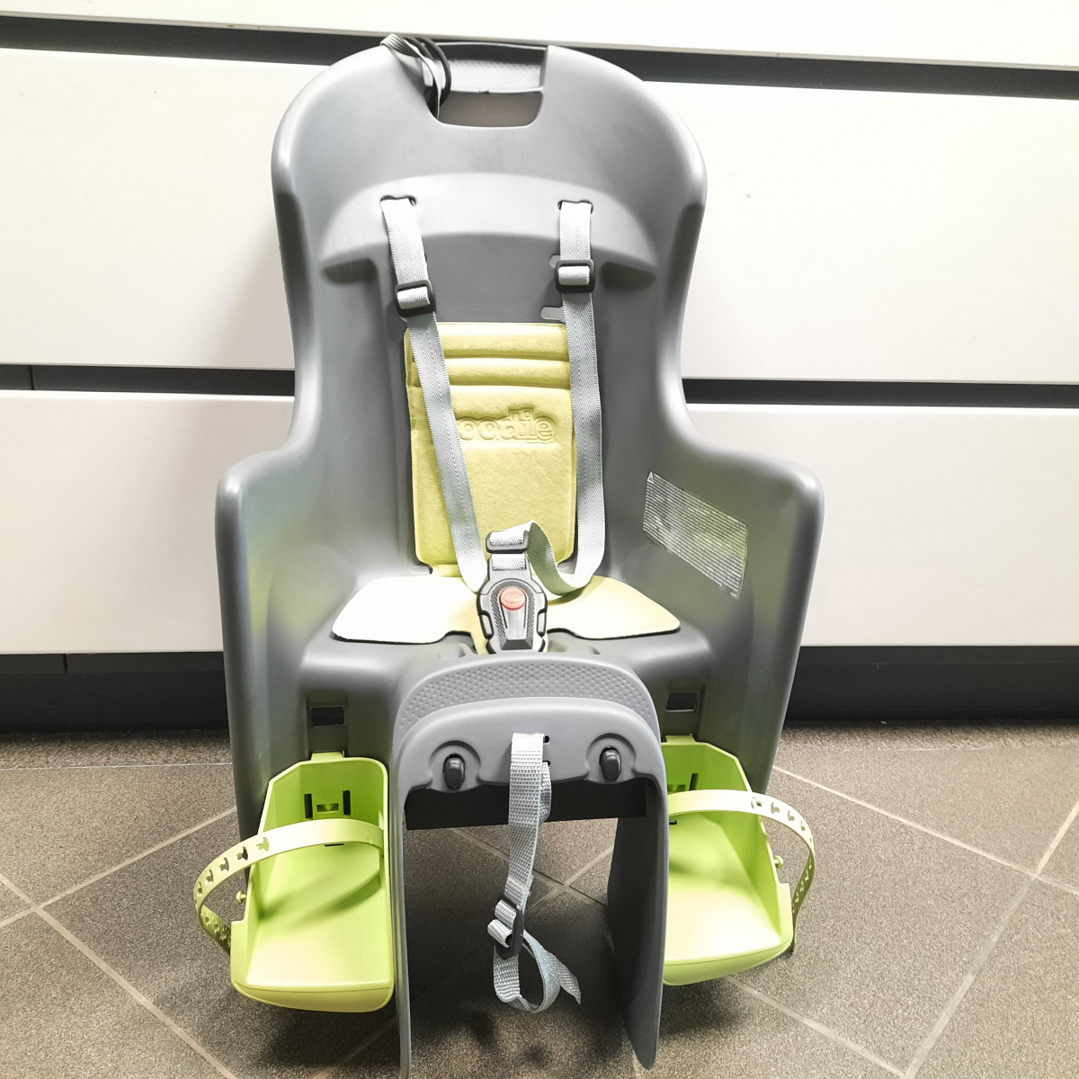 Siège vélo vert et gris à fixer sur porte bagages - photo 6