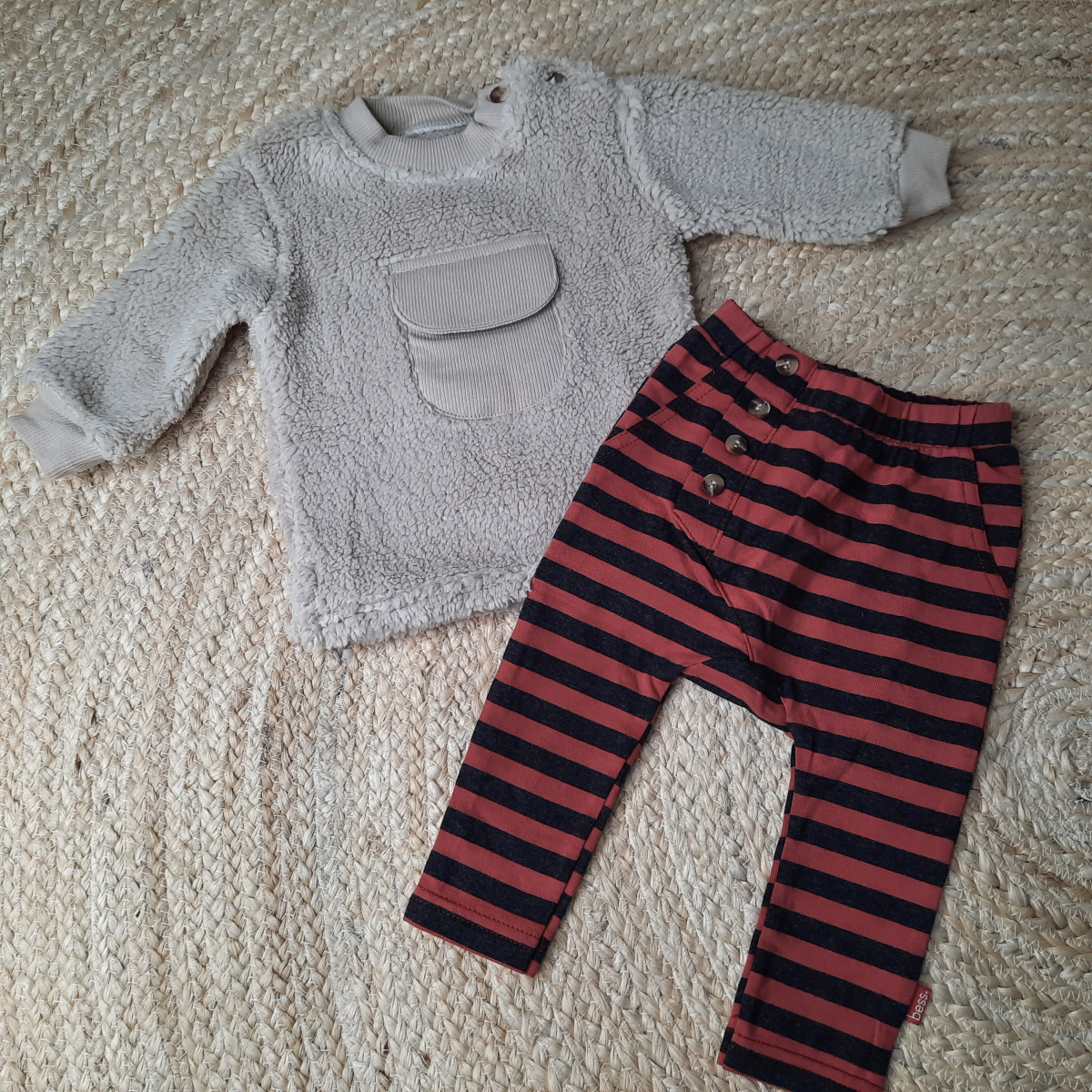 Pantalon ligné rouille - photo 8