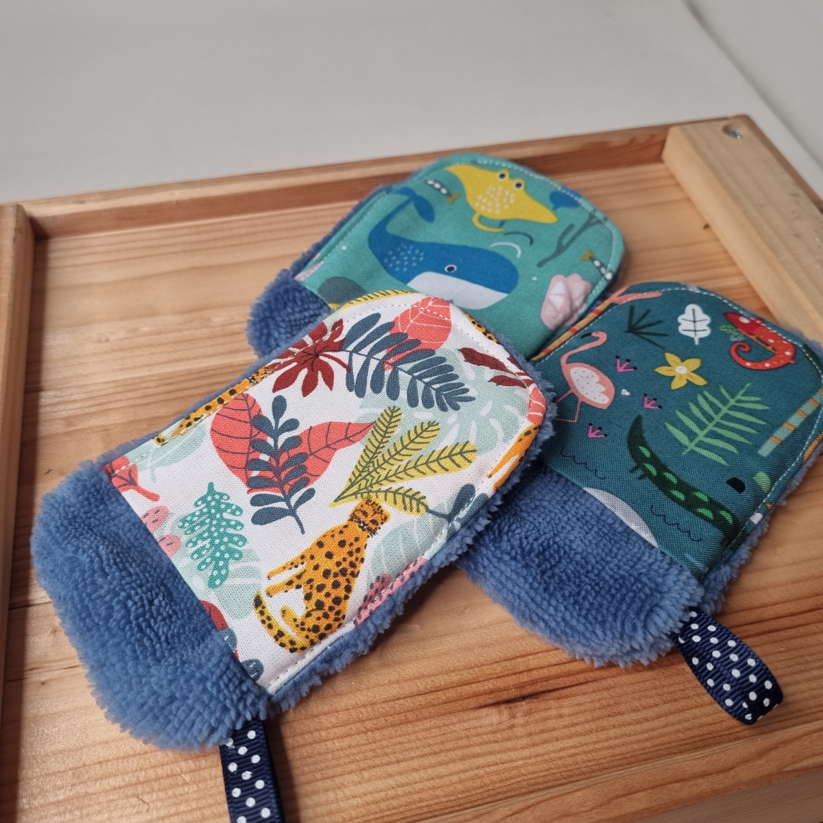 Lot de 3 minis gants de toilette - Boutique Toup'tibou - photo 6