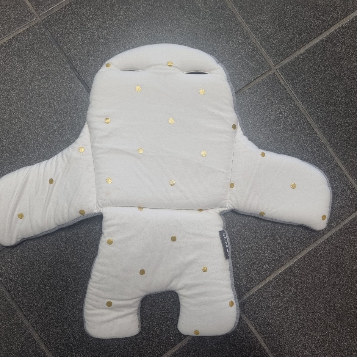 Coussin pour chaise haute blanc à pois - photo 6