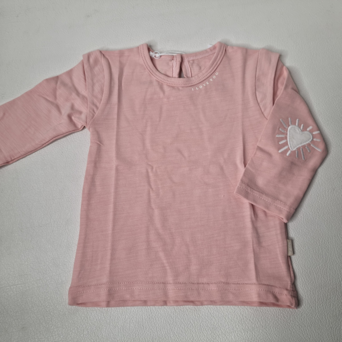 T-shirt manches longues dusty rose I love you - photo 6