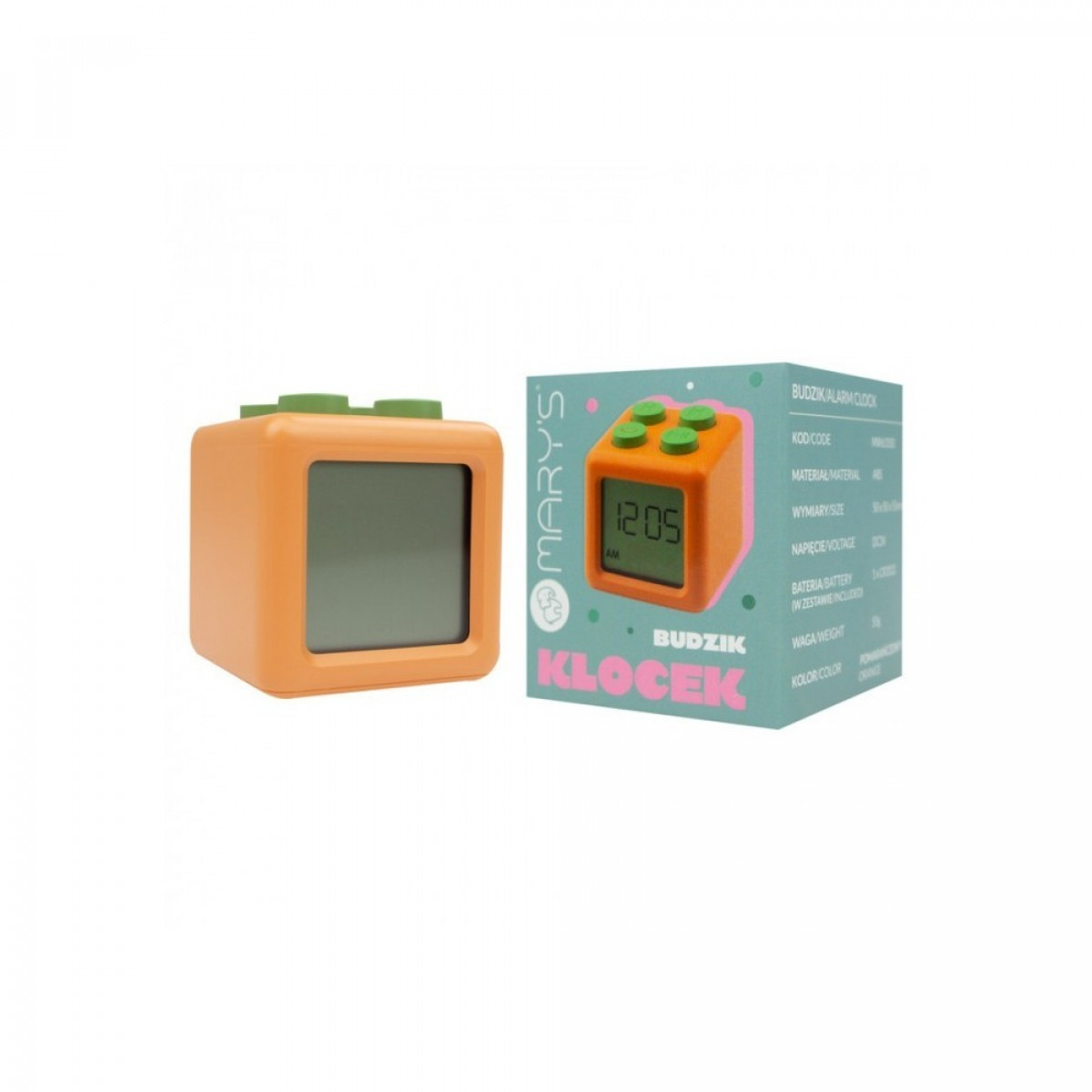 Reveil format block - Orange - photo 8