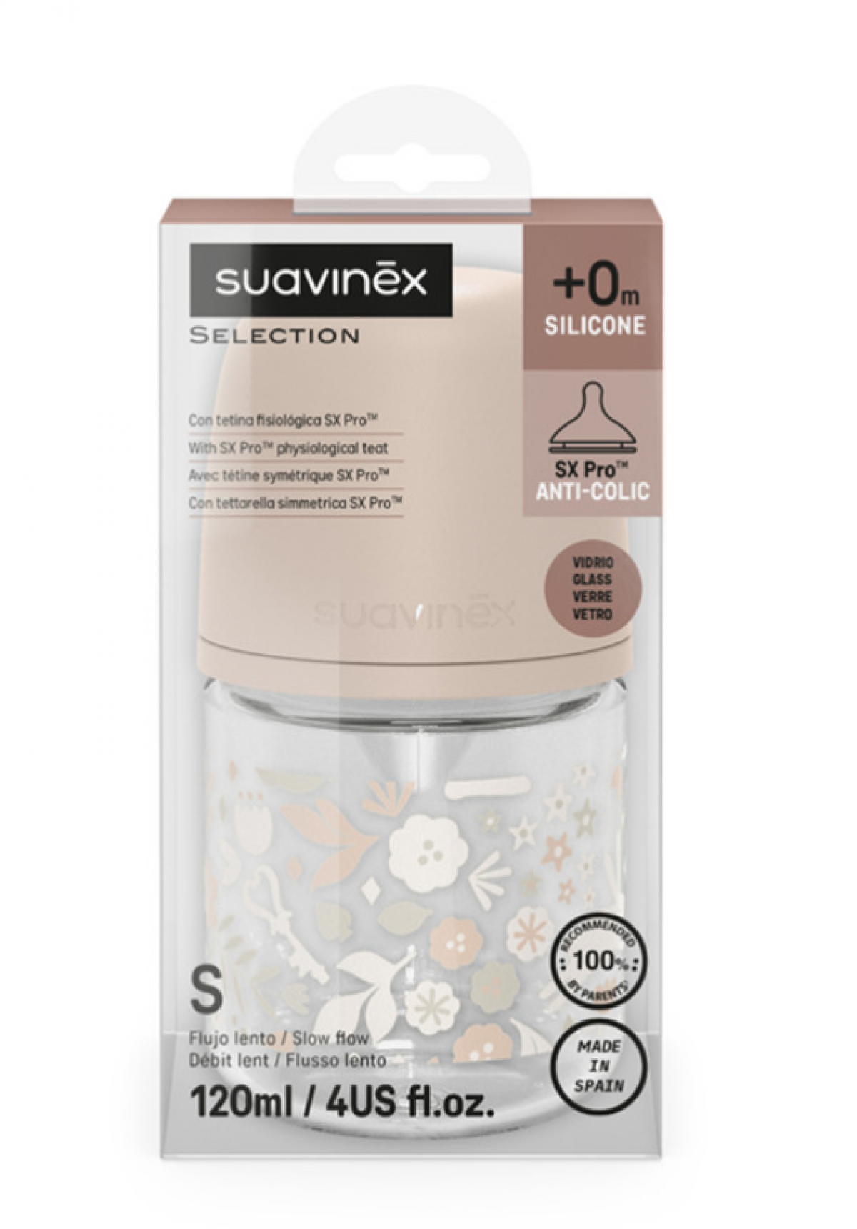 Biberon en verre 120ml tétine SXPro S - Wonderland Rose - photo 7