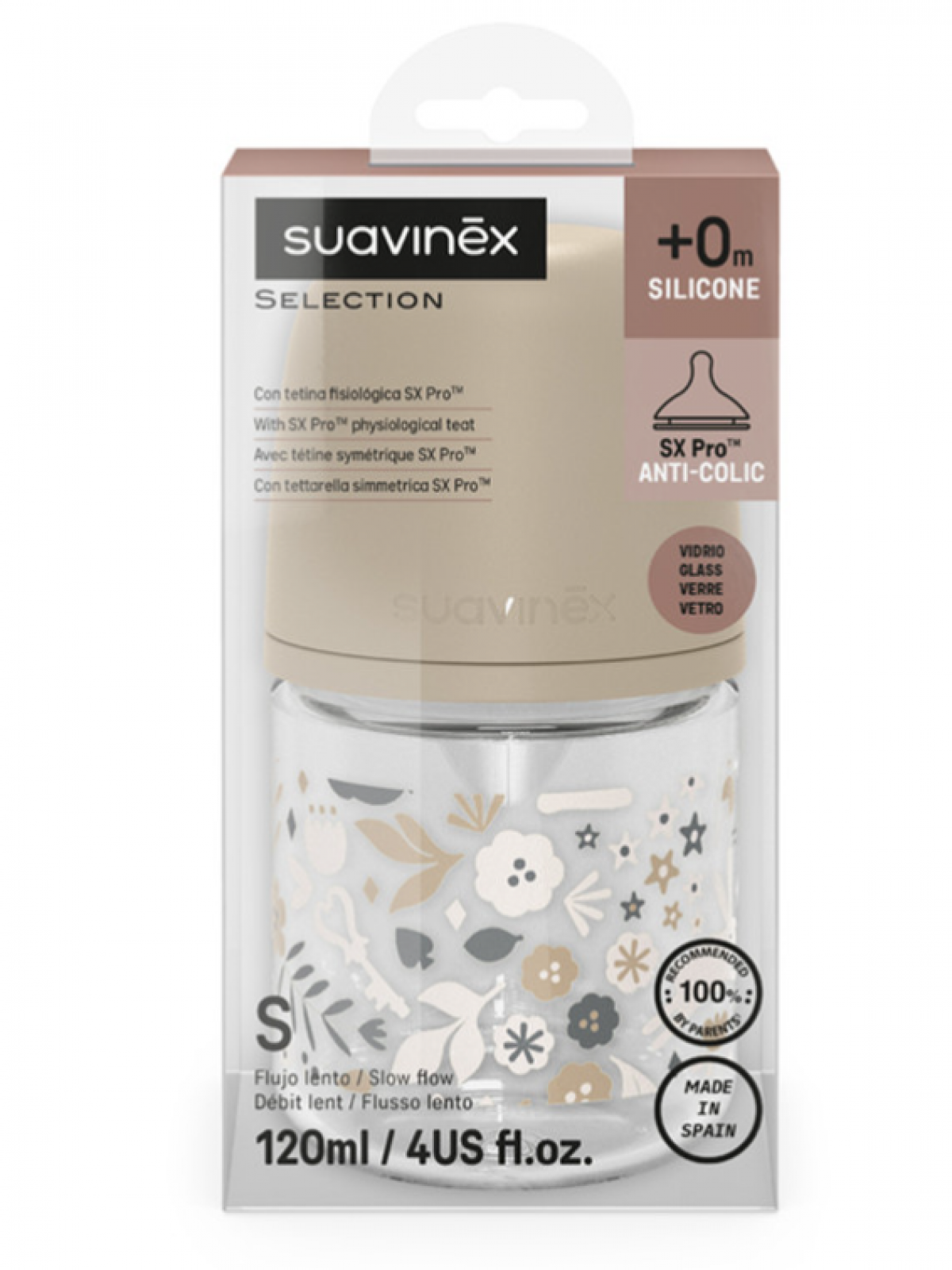 Biberon en verre 120ml tétine SXPro S - Wonderland Beige - photo 8