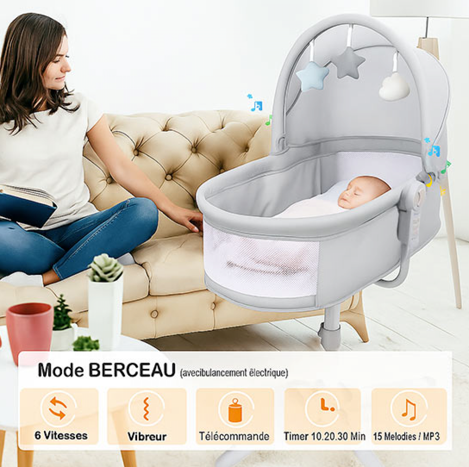 Berceau Louna 4 en 1 multifonctions - photo 7