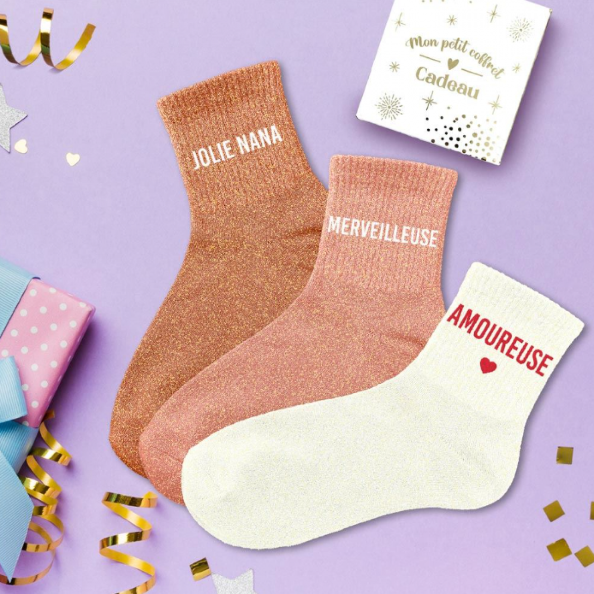 Coffret trio chaussettes paillettes 36-42 - Assortiment - photo 7