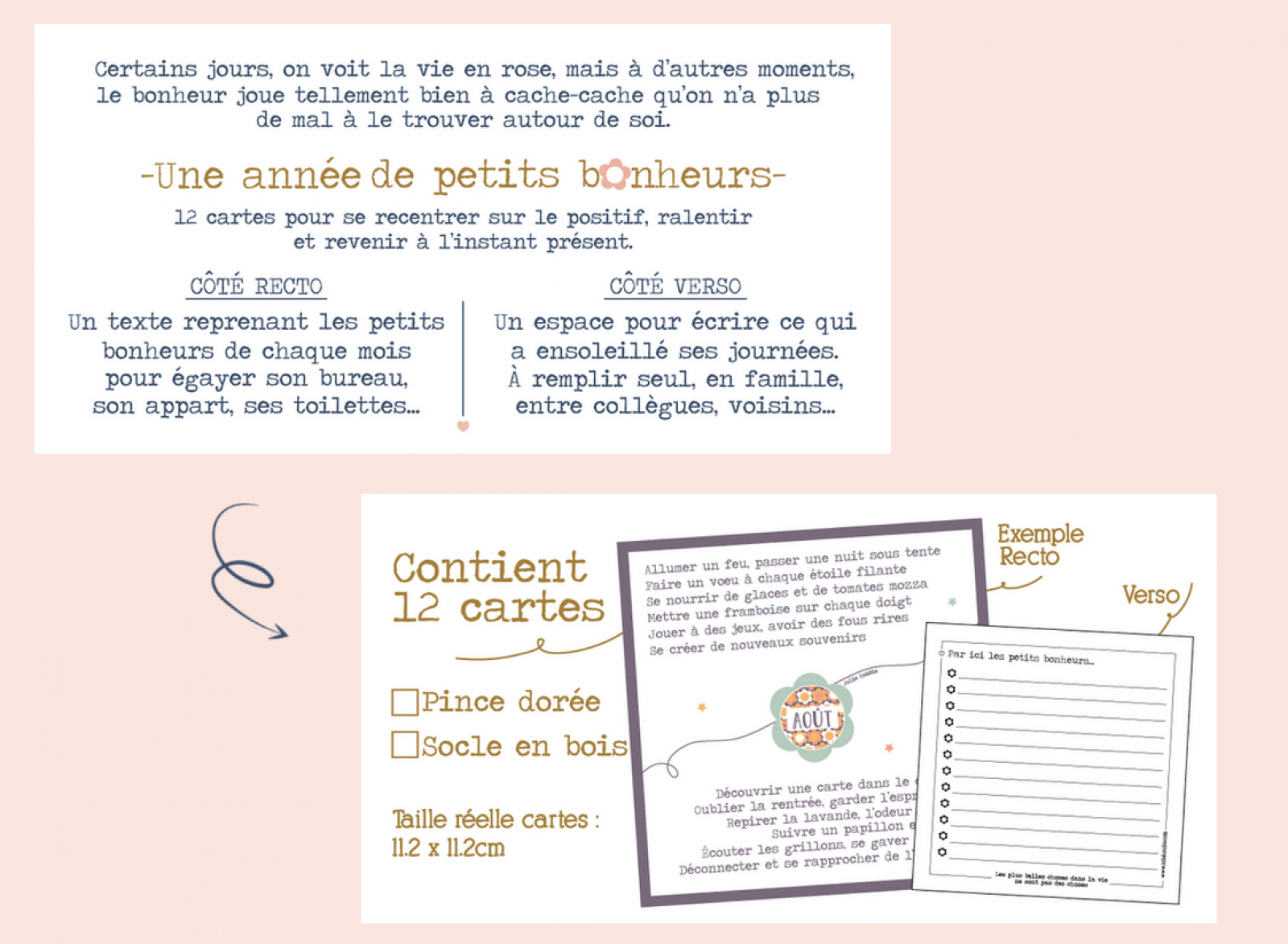 Box une année de petits bonheurs socle en bois - Jolis Lundis - photo 10