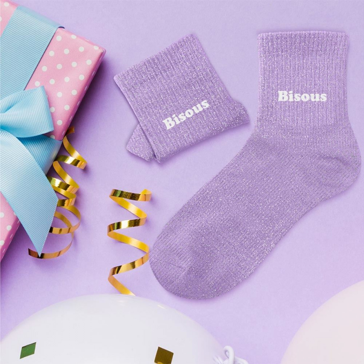 Chaussettes paillettes, à messages & dépareillées - Enfant - photo 26