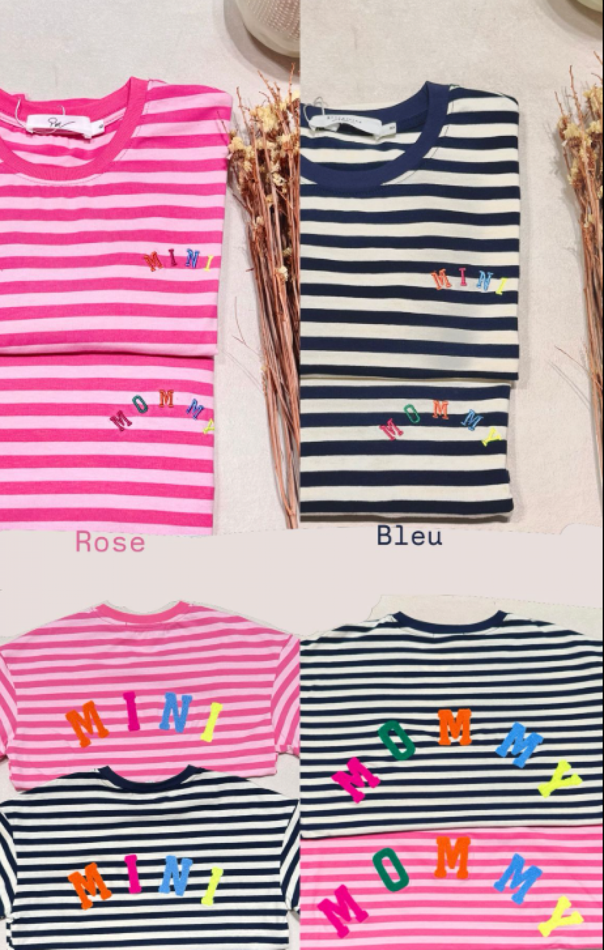 T-shirt rayé Mini - Mommy marine - Dame - photo 7