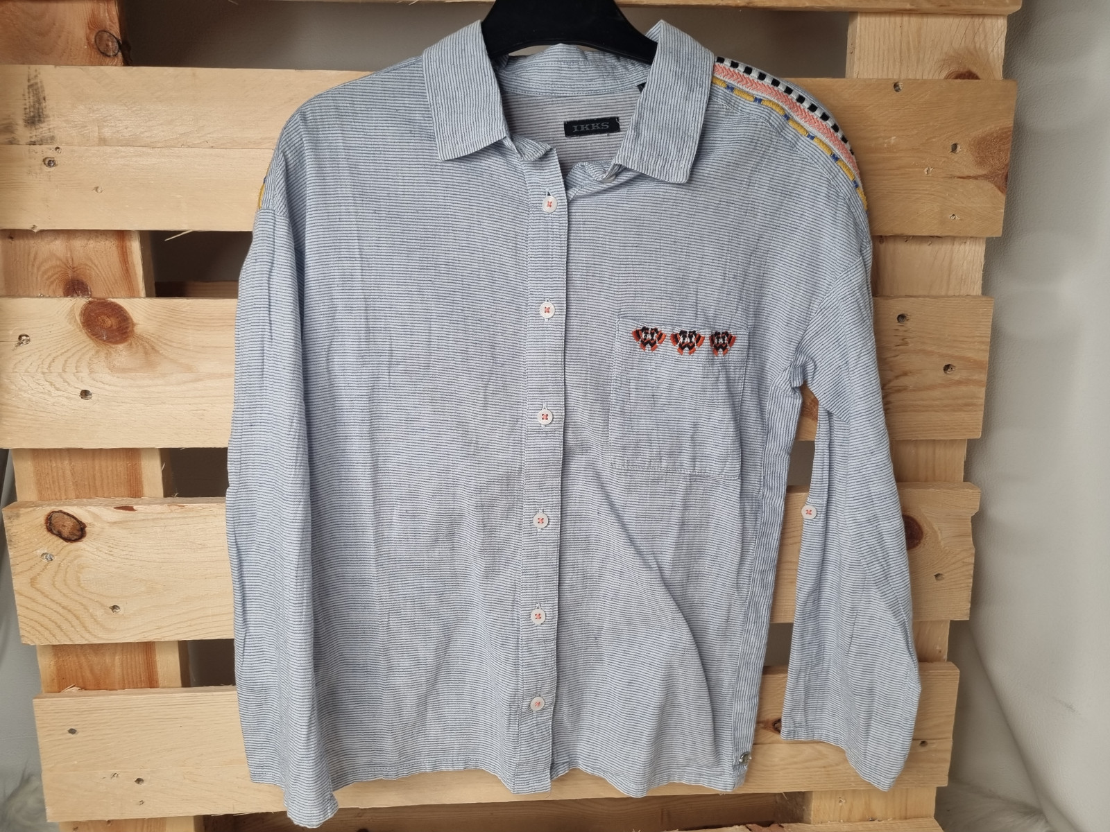 Blouse bleu ligné - photo 7