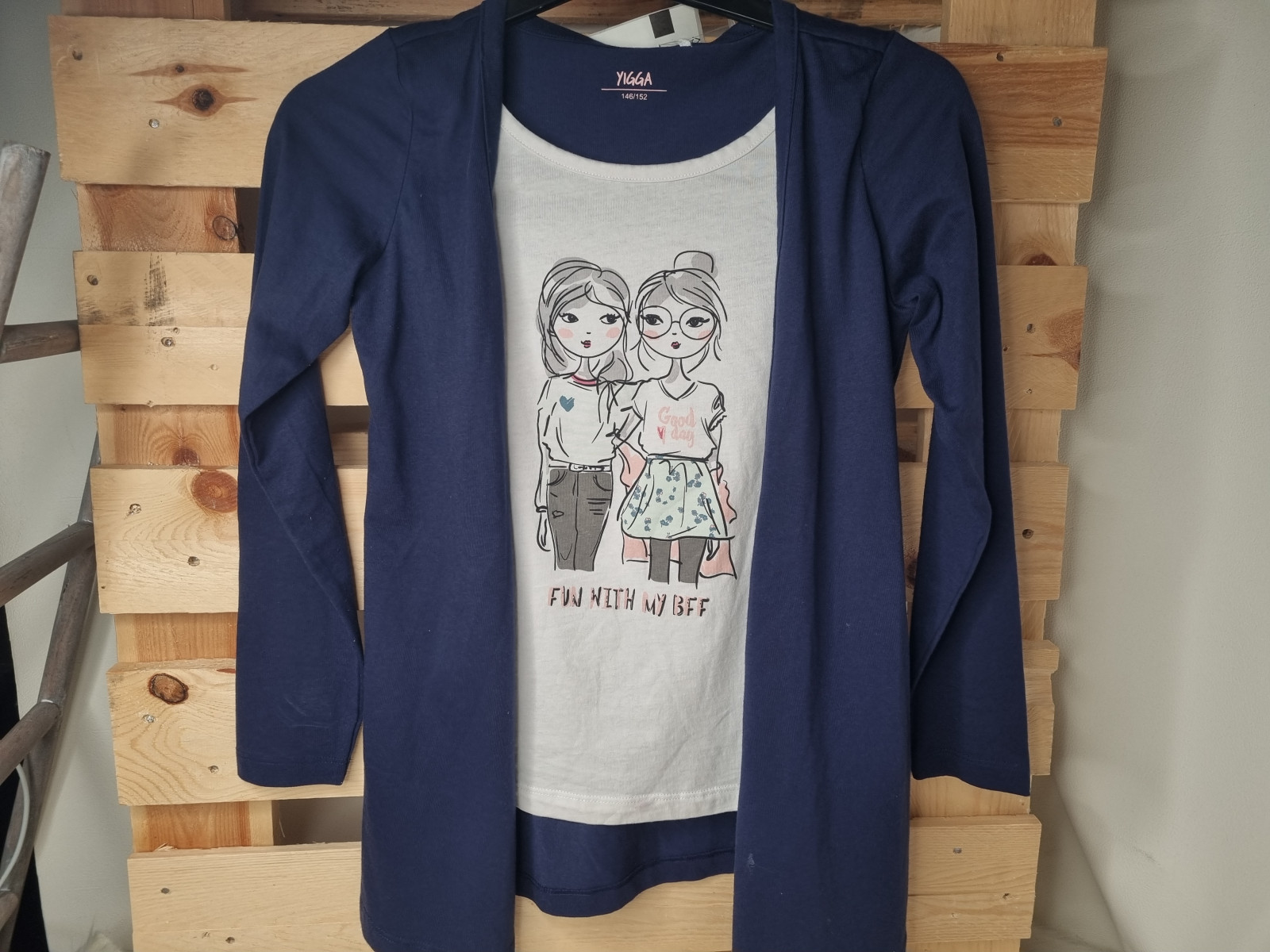 T-shirt manches longues blanc et marine - photo 7