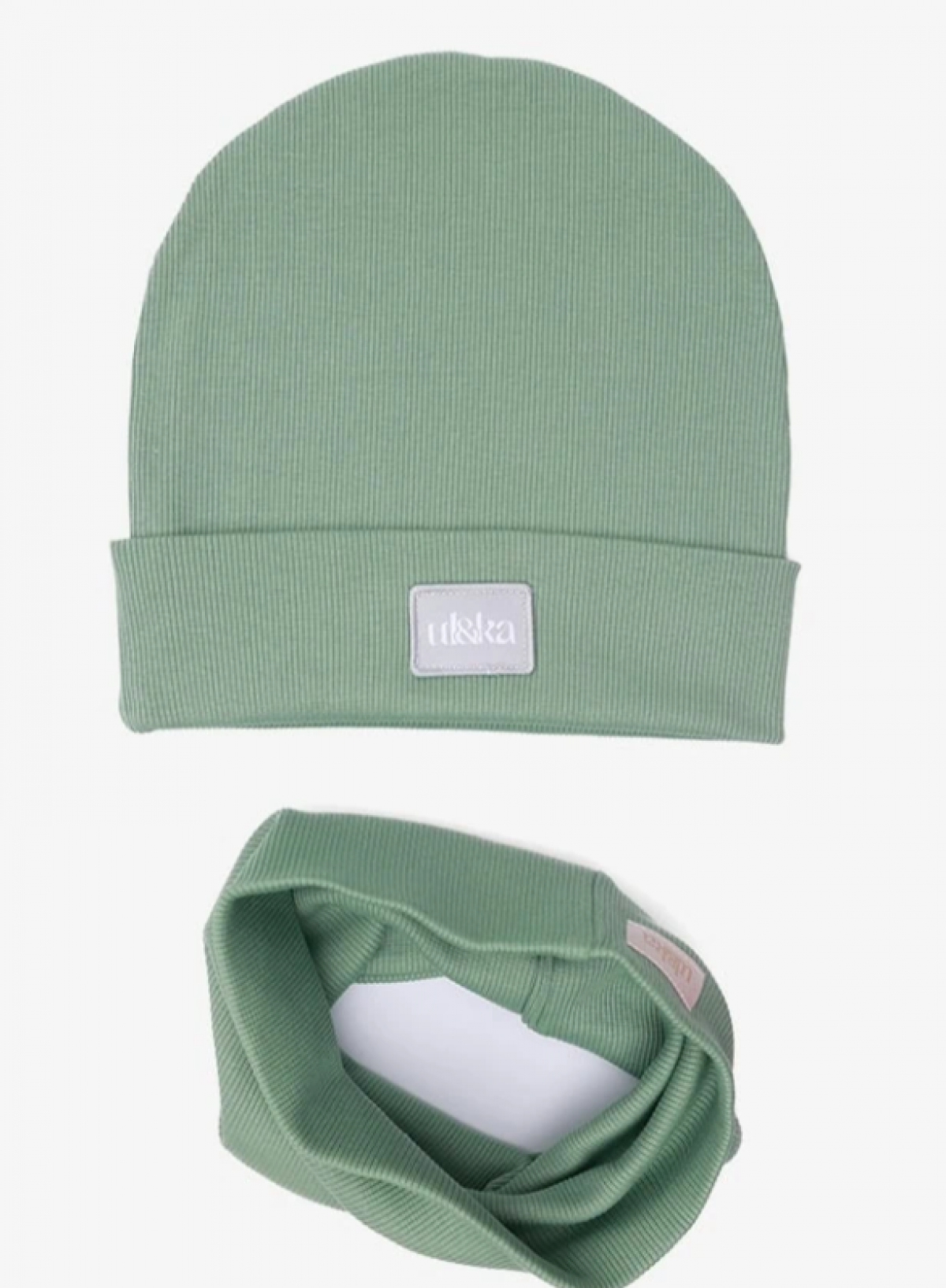 Set bonnet + col Ul&ka Sage - photo 7