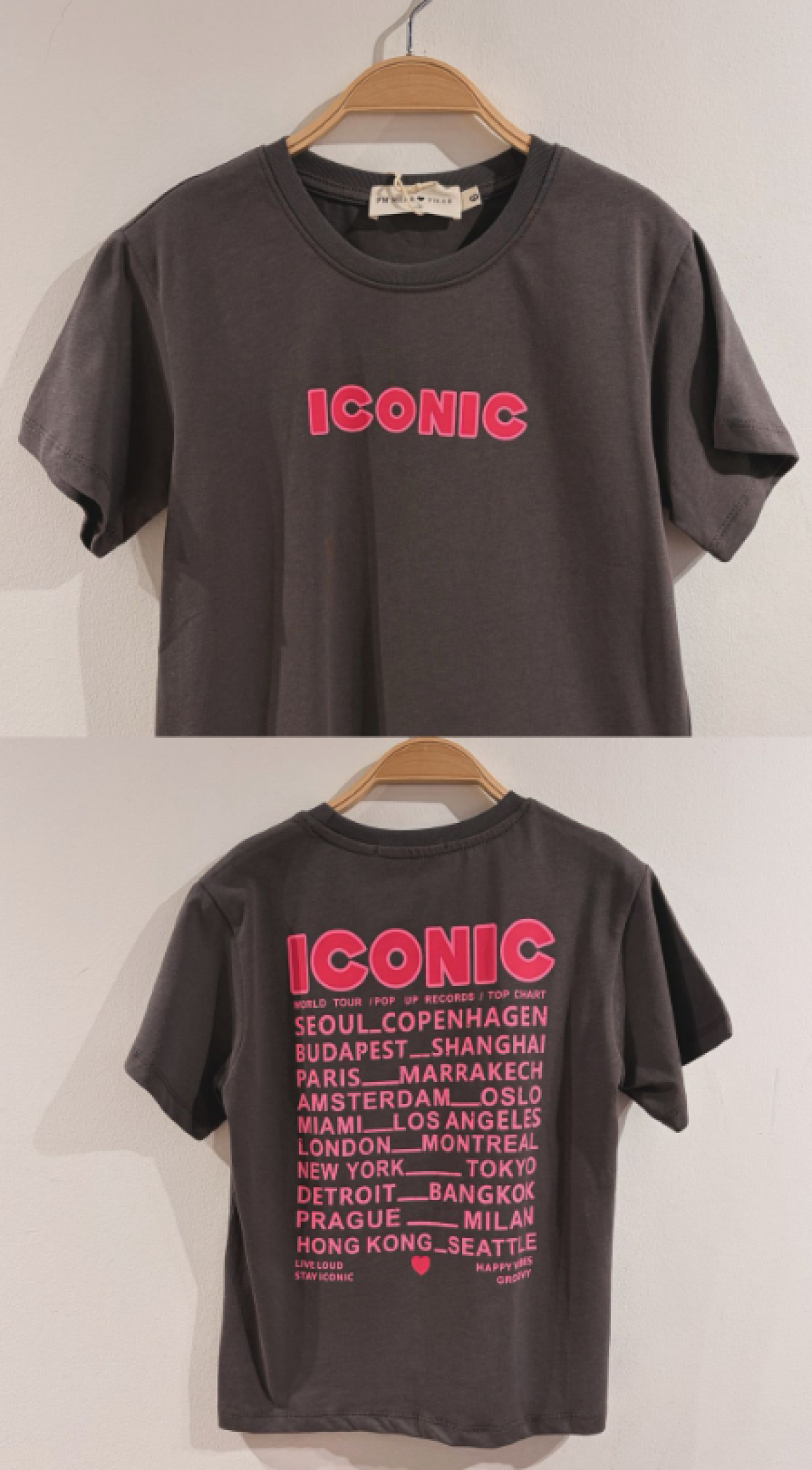 T-shirt Iconic gris - Dame - photo 7