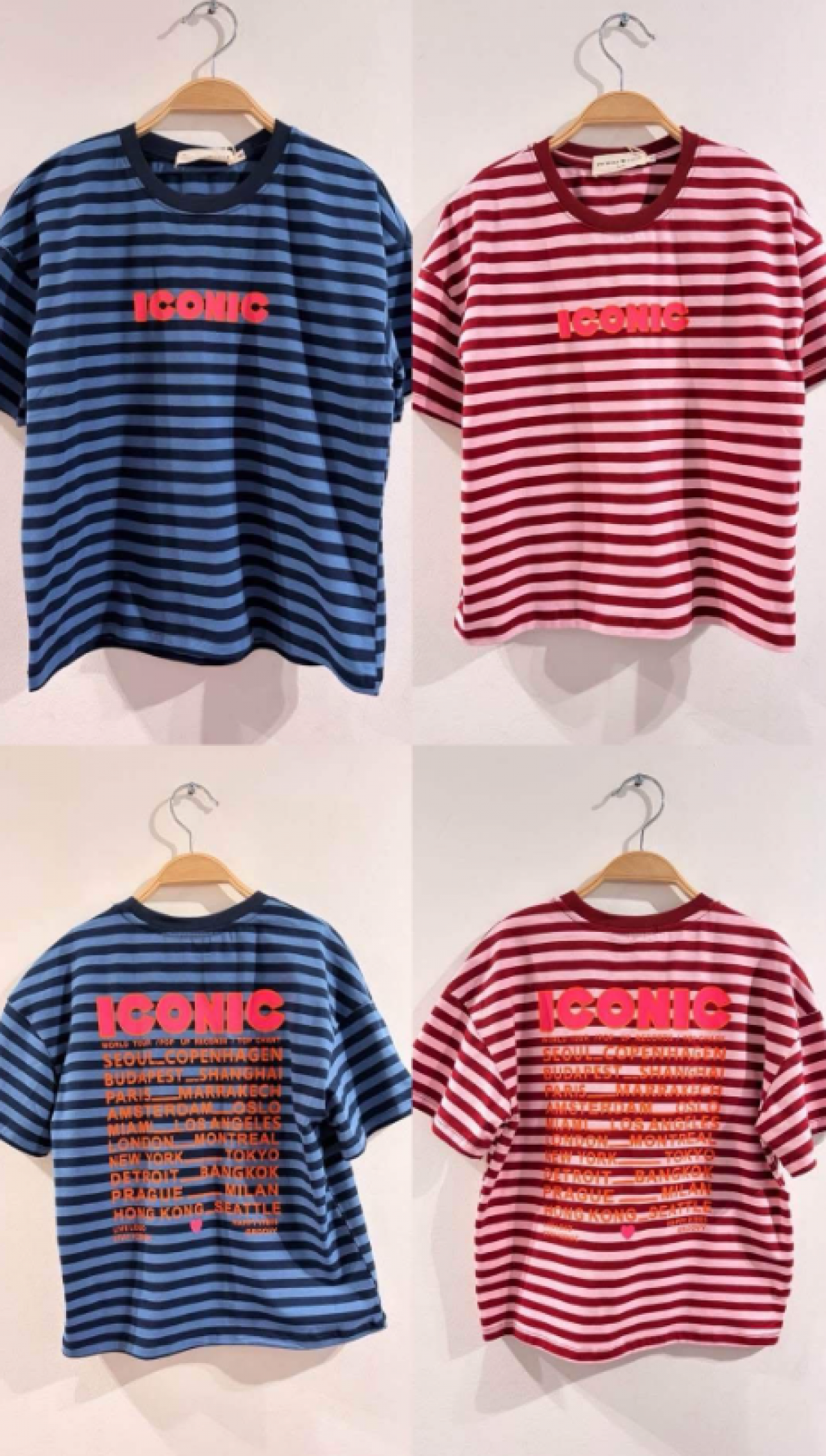 T-shirt ligné bleu - photo 7