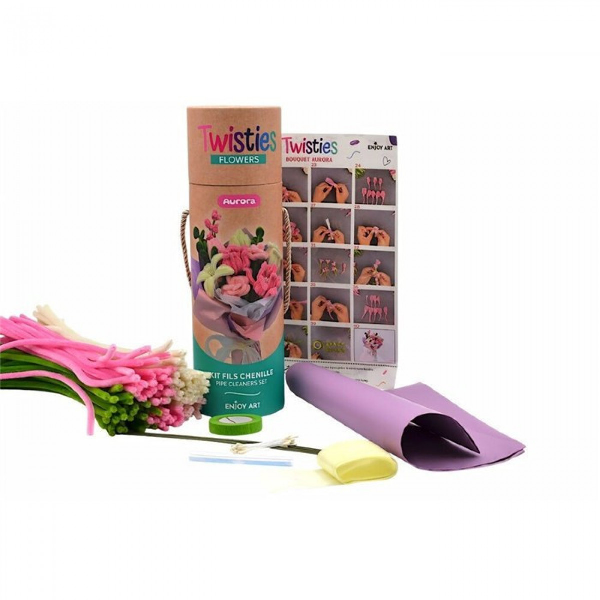 ENJOY ART Kit fils chenille bouquet Aurora Twisties - photo 6
