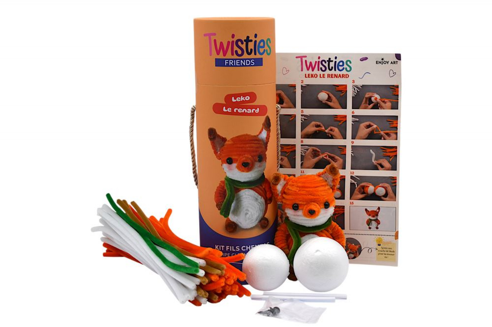 ENJOY ART Kit fils chenille Renard Twisties - photo 6