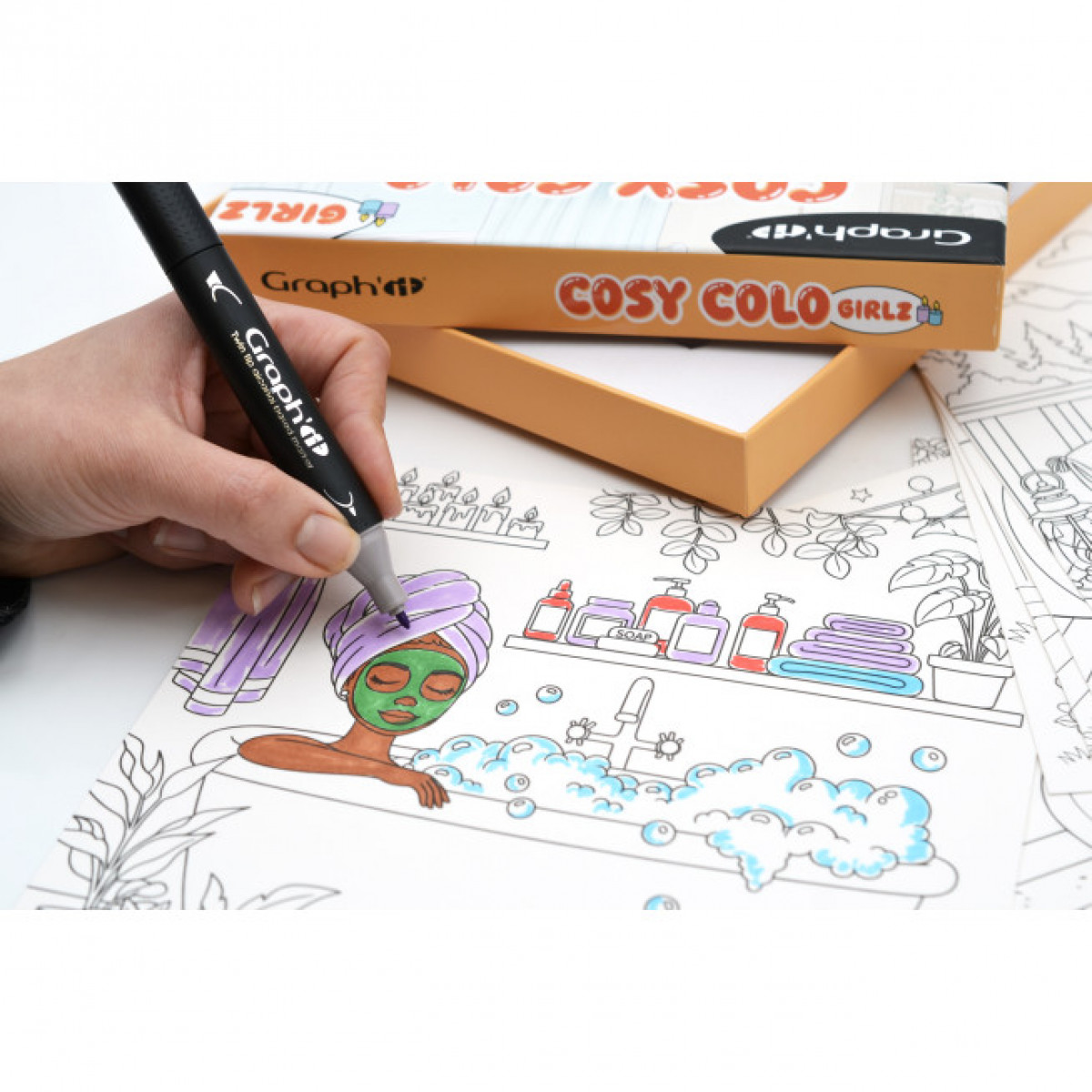 GRAPH'IT Kit de coloriage Cosy Time - GIRLZ - photo 7