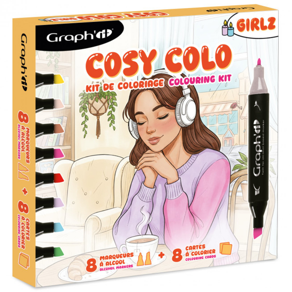 GRAPH'IT Kit de coloriage Cosy Time - GIRLZ - photo 6