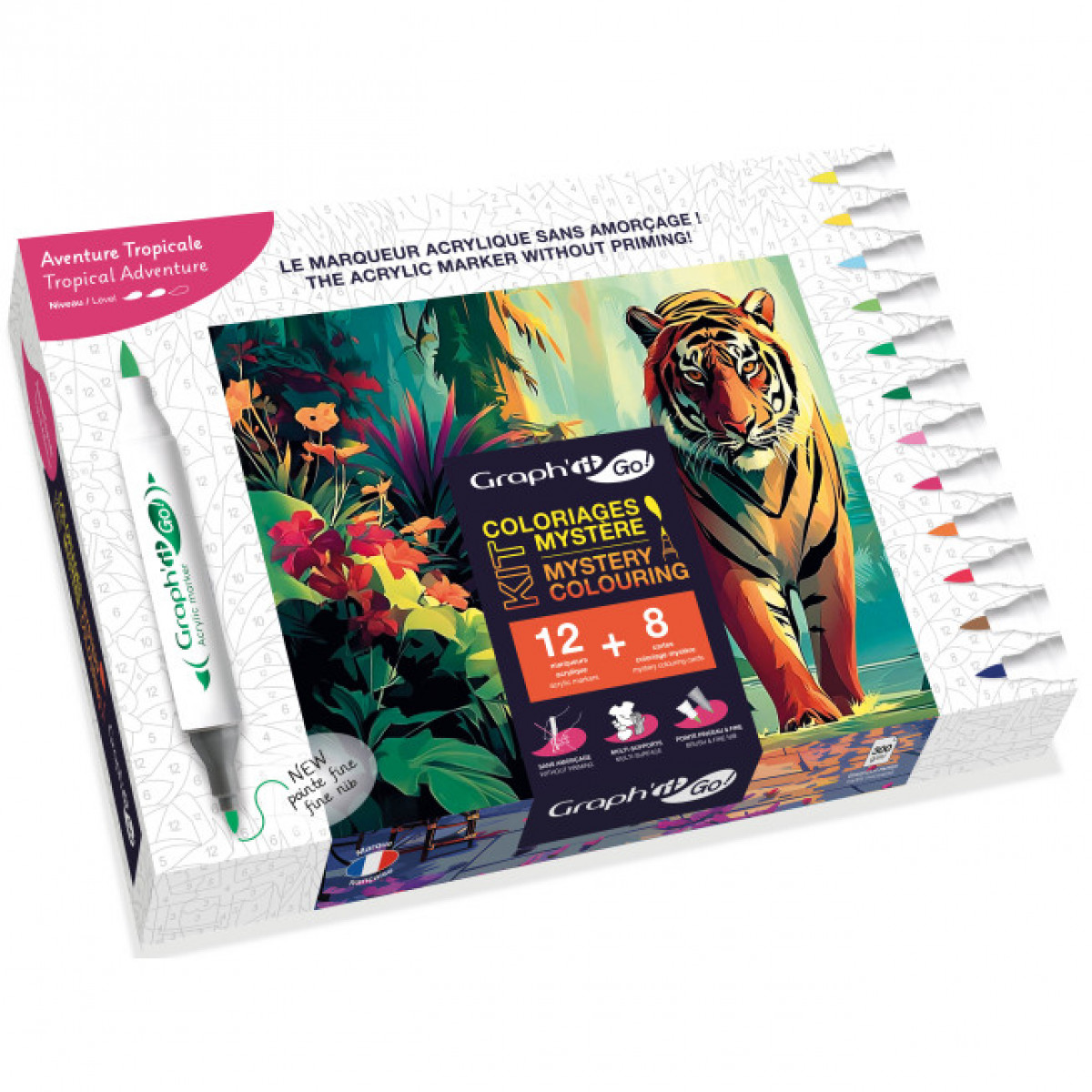 GRAPH'IT GO Kit Coloriage Mystère - AVENTURE TROPICALE - photo 6