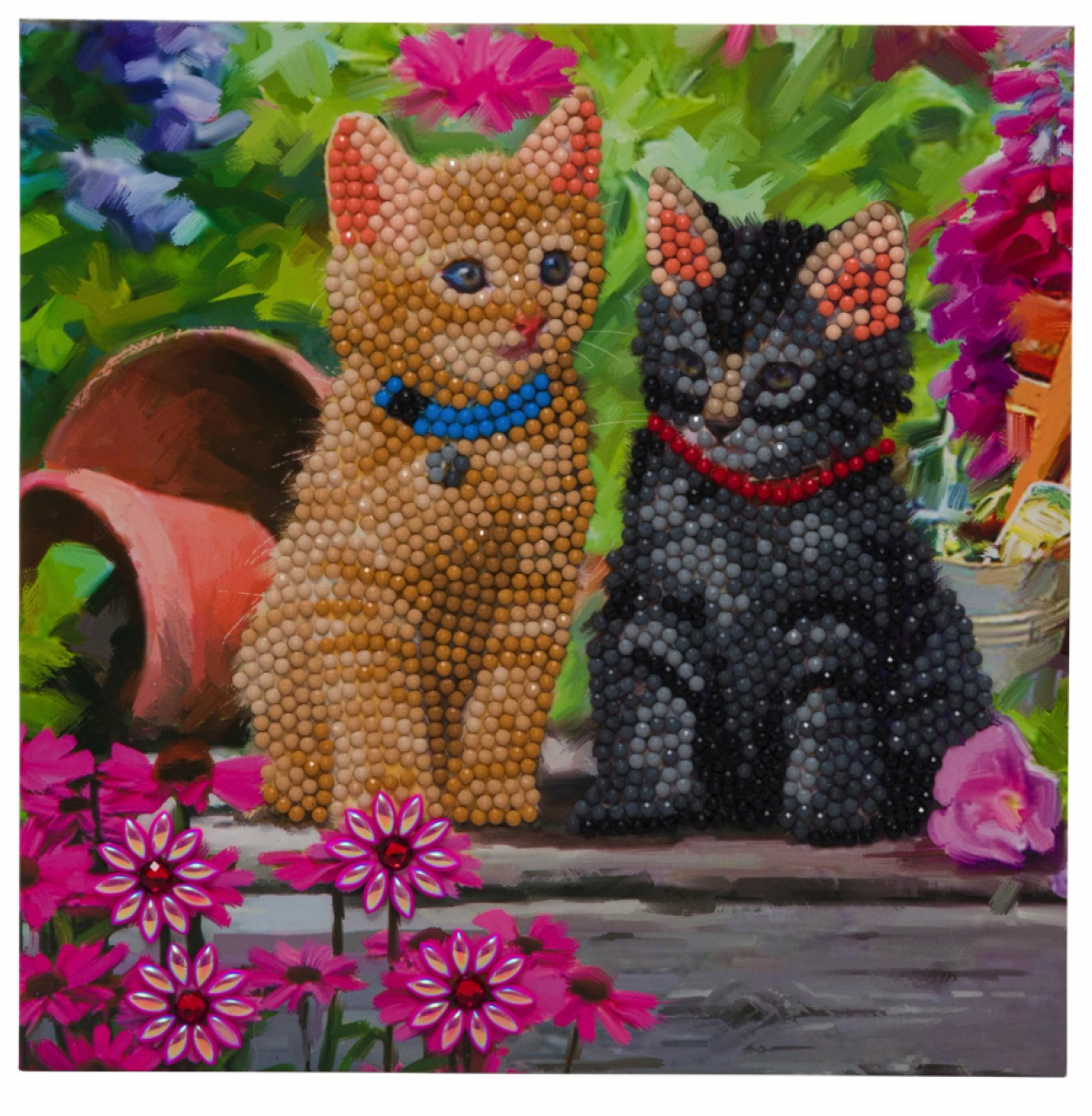 CRYSTAL ART Kit Carte à diamanter 18x18cm Chatons - photo 7