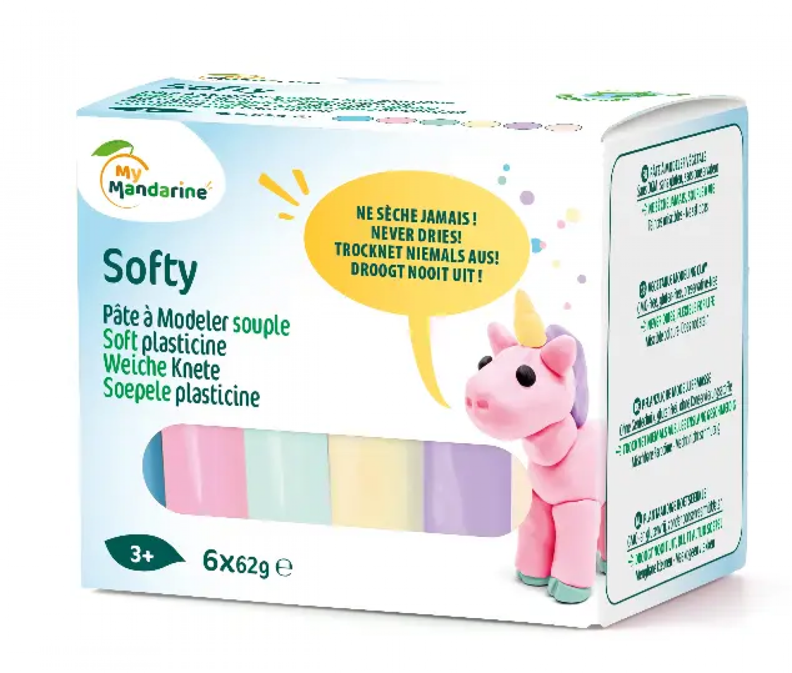 Softy assortiment 6*62gr pâte à modeler - photo 7