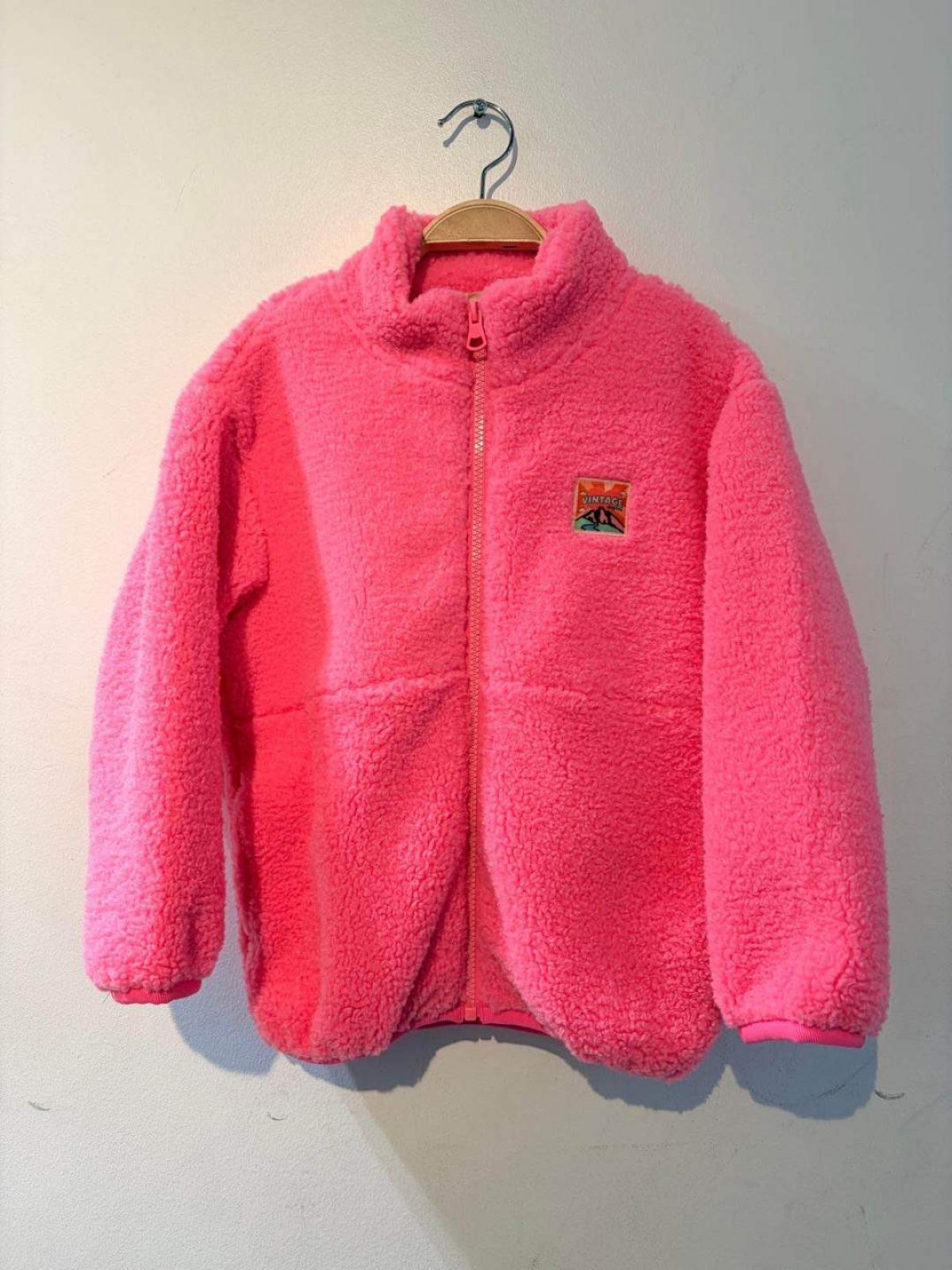 Veste moumoute avec patch Fushia - V26307 - photo 7