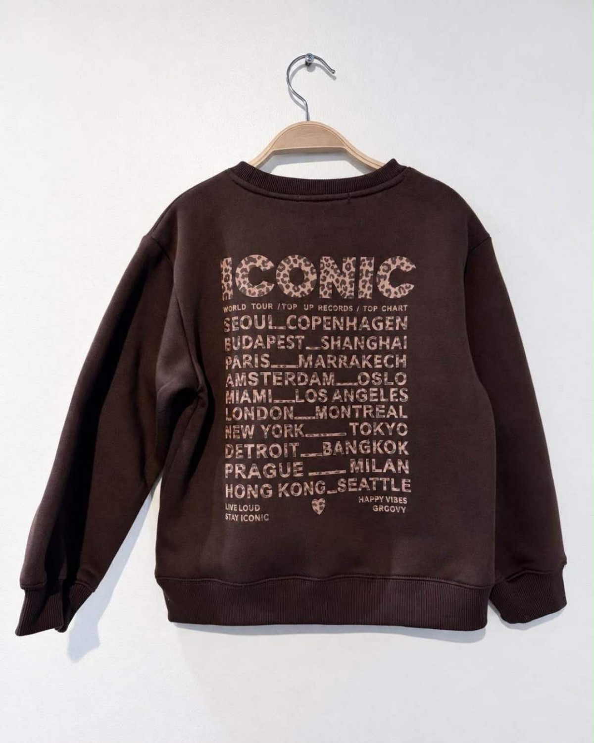 Sweat Iconic Leopard Chocolat - Dame - 26263 - photo 7