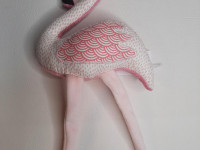 Doudou flamant rose rose - fait main - photo 7