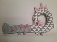 Doudou croco rose - fait main - photo 7