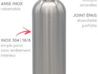 Gourde inox Sporty 1L - Boutique Toup'tibou - photo 8