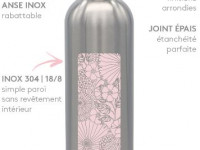 Gourde inox Sporty 1L - Champêtre rose - Boutique Toup'tibou - photo 8