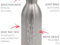 Gourde inox Daily new - Bambou - 450 ml - photo 8
