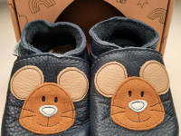 Chaussons en cuir gripz 18-24 mois Squeak Navy - photo 7