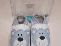 Chaussons en cuir 6-12 mois Teddy White/Baby Blue - photo 7