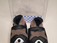 Chaussons en cuir 0-6 mois Barney Chocolate - photo 7